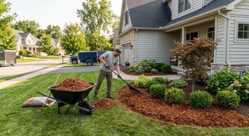 Cedar Mulch Installation in Ventura County, CA